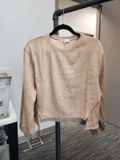 Round Neck Asymmetrical Long Sleeve Knit Sweater | S - L