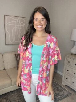 New Nature Floral Kimono| S-3X