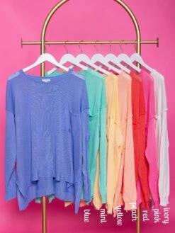 Long Sleeve Round Neck Raw Hem Sweater W/ Chest Pocket | S-L -Cheap STACCATO || Vision || Sol Store Isb8AMGC8gV3r7z7dbnFhxTZ2L8bVJwb4PBSSogM