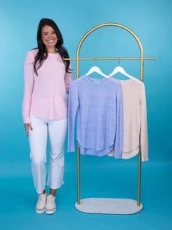 Cheap STACCATO || Vision || Sol Store 18 STACCATO Knit High Low Long Sleeve Round Neck Sweater | S-L