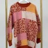 Mixed Leopard Print Color Block Long Sleeve Round Neck Sweater | S/M- 2X/3X -Cheap STACCATO || Vision || Sol Store ccAyYF3UVwBTix1NWLe4LGhs5TMN4EbroDIsR7Kq