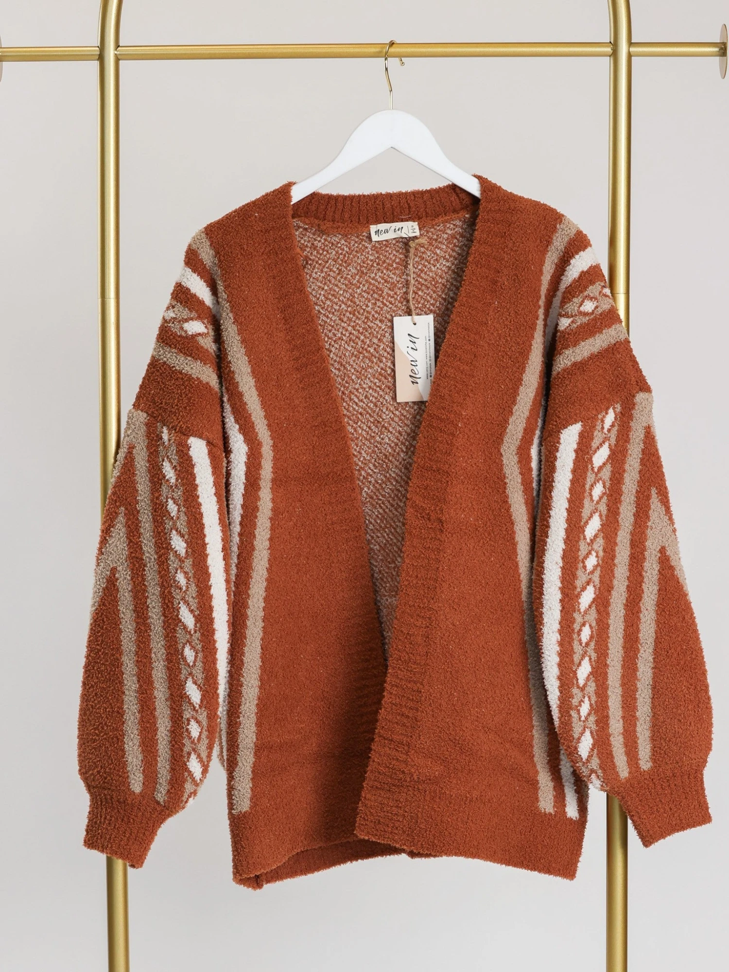 Aztec Geometric Pattern Open Front Long Sleeve Knit Cardigan | S - 3XL 3 Aztec Geometric Pattern Open Front Long Sleeve Knit Cardigan | S - 3XL