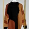 Color Block Mock Neck Long Sleeve Sweater | S/M- M/L Pumpkin Spice -Cheap STACCATO || Vision || Sol Store q4AK6VbEjcGWEhtATBJoV8s2zDP0h62DrXEk6DUI