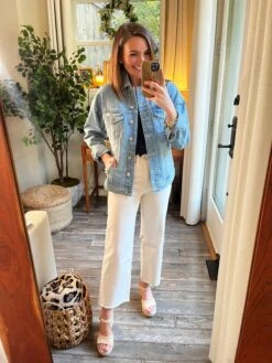 YMI Drop Shoulder Oversized Denim Jacket | S - XL