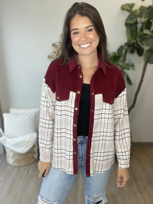 Corduroy & Plaid Color Block Shacket |S-2X 6 Corduroy & Plaid Color Block Shacket |S-2X -Cheap STACCATO || Vision || Sol Store KJex57yggI9KHDy28Fh9qRHIIiLvbr3c9YDN6zCK