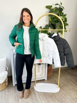 Zenana Full Zip Puffer Coat | S-L