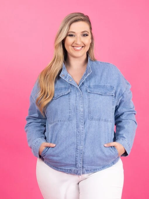 Roll-Up Tab Sleeve Button Down Denim Jacket W/ Chest Pockets | S - XL 4 Roll-Up Tab Sleeve Button Down Denim Jacket W/ Chest Pockets | S - XL -Cheap STACCATO || Vision || Sol Store e37a3224b032b45cf5e6159741542235