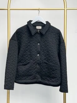 Quilted Oversized Button Down Jacket W/ Collar |S-L